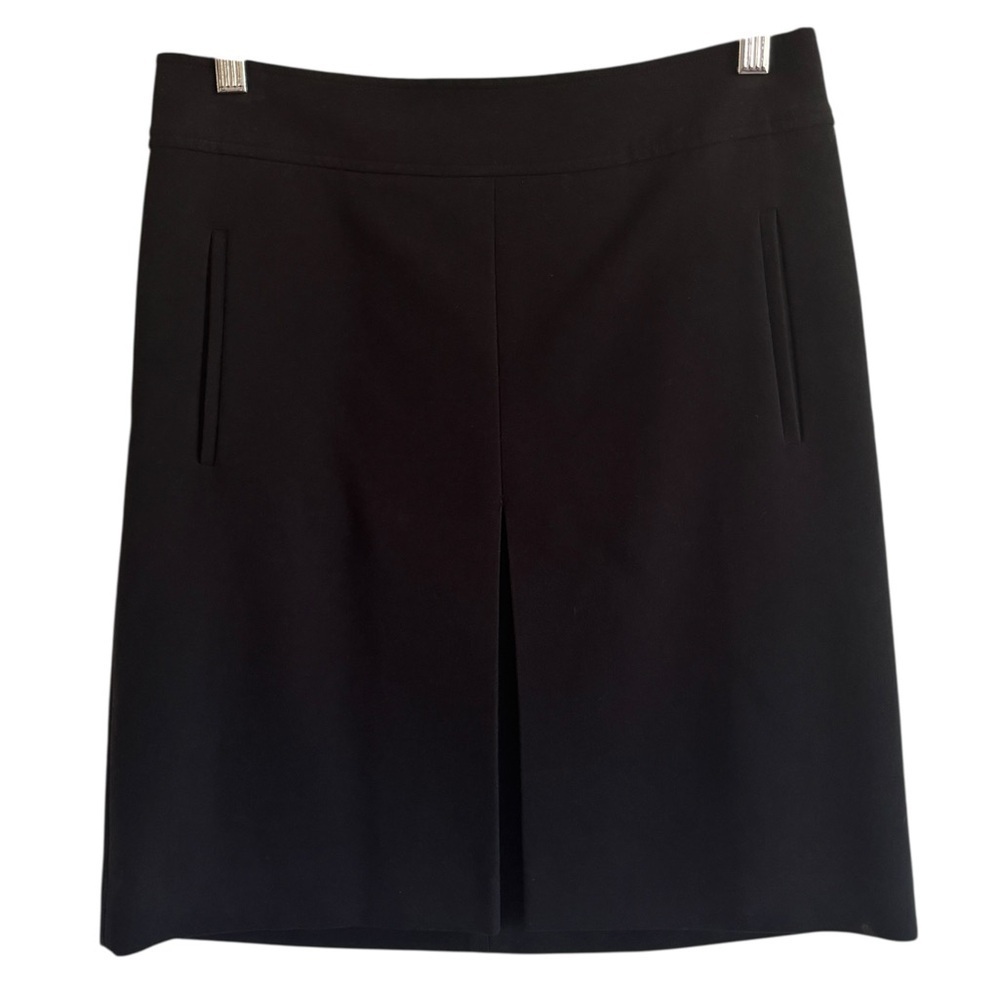 Loft Black Front Pleat Pencil Skirt, Size 4